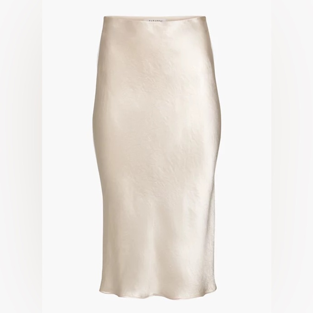 Aritzia Babaton crème satin midi skirt size 14/L/XL NWT